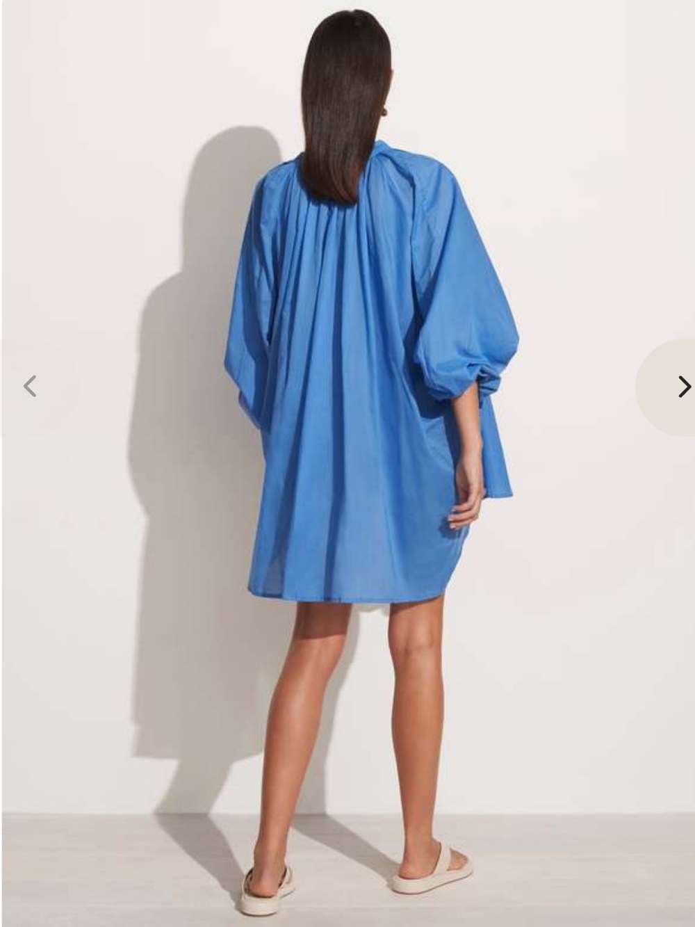 Faithfull the Brand Blue Cover-Up Dress With Waist Tie, Size 10, NWT - Picture 3 of 5